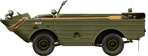 Basic GAZ-46 MAV, tarp folded