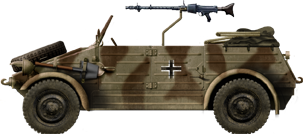 Kübelwagen with MG.34 mount, 1944