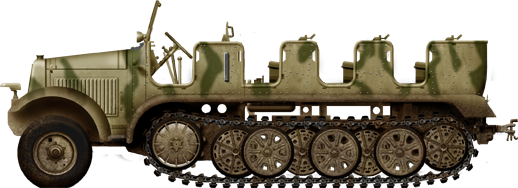 German WW2 heavy utility half track