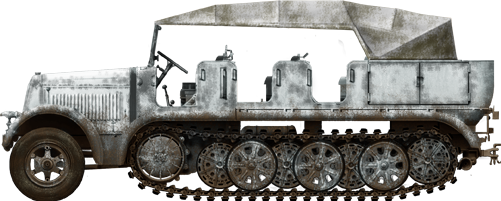 Sd.Kfz.7, Winter camouflage, ostfront 1942/43
