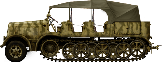 German WW2 heavy utility half track